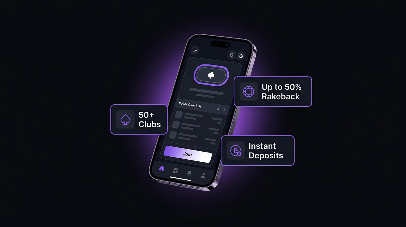 ClubGG poker clubs — join with auto rakeback through Deep Poker